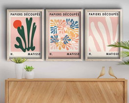 Wallity Cuadro Decorativo Enmarcado en MDF Multicolor (3 Piezas)